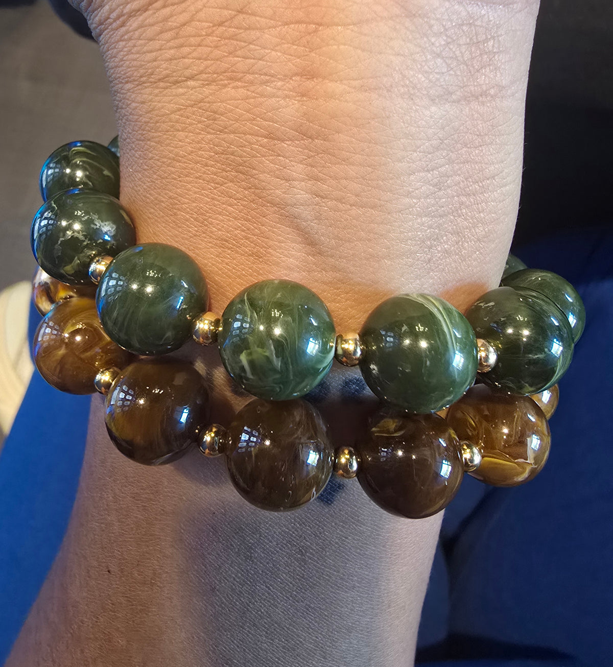 Aurora Resin Bead Bracelet