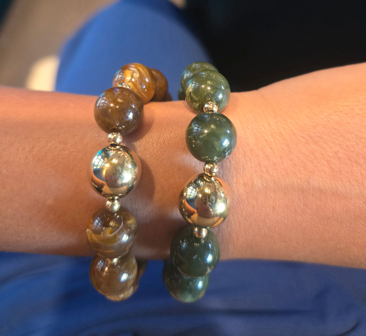 Aurora Resin Bead Bracelet