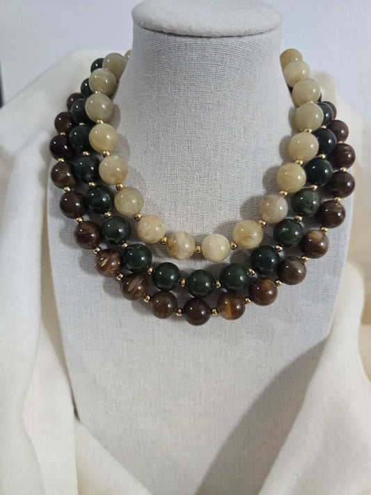 Aurora Resin Bead Necklace